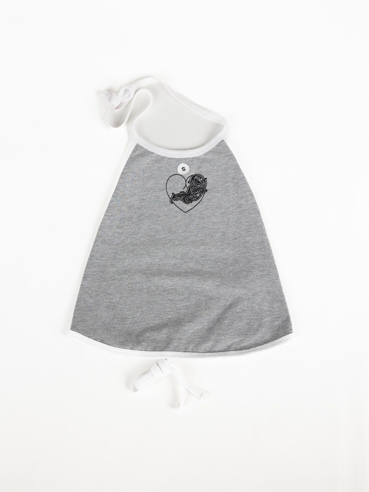 image of Chrome Hearts String Tied Halter Top in Grey, Women's (Size Small)