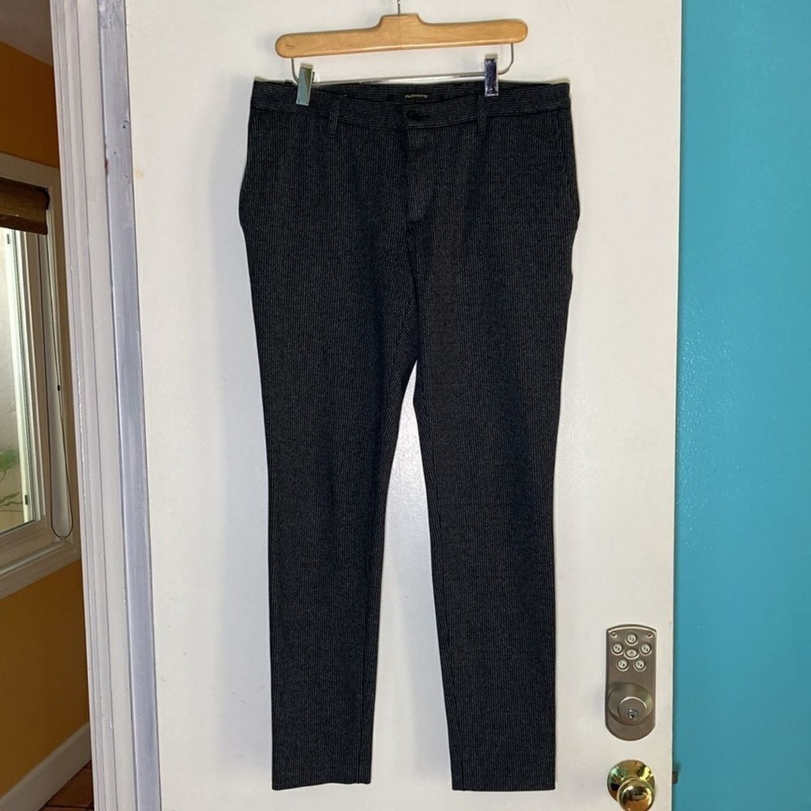 Alberto Alberto Mens Pants Size 32 X 30 Style "Rob" Stripe Jersey Size US 32 / EU 48 - 3 Thumbnail