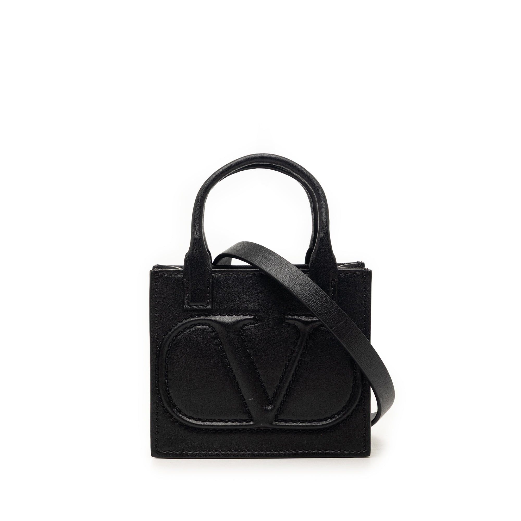 Valentino Mini Leather VLogo Walk Tote Size ONE SIZE - 1 Thumbnail