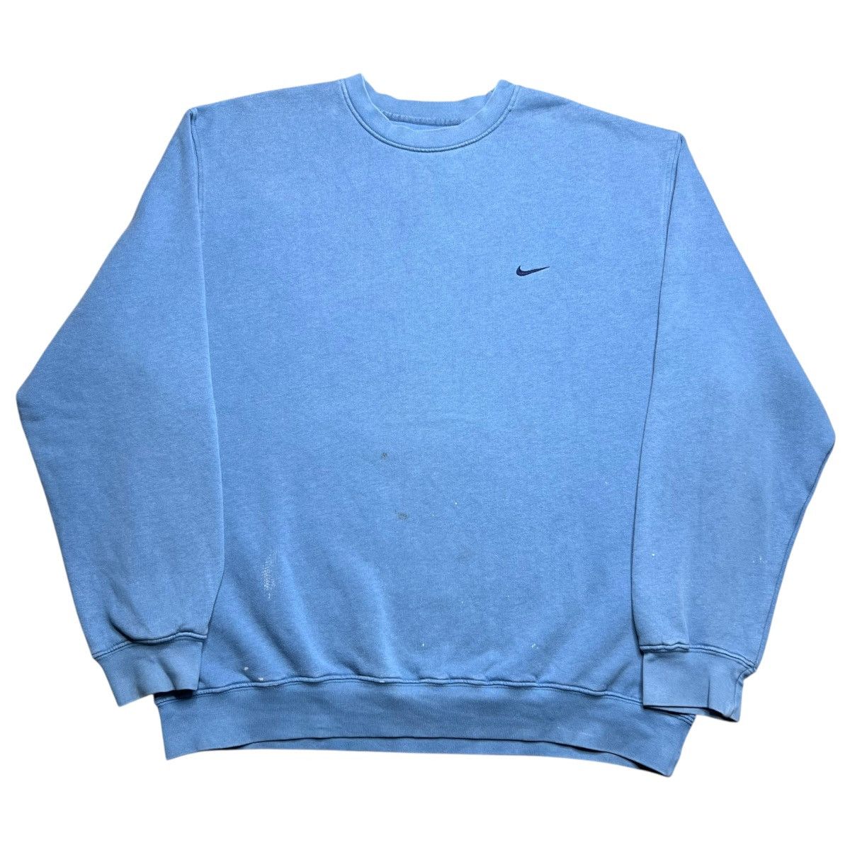 Nike Vtg 2000s Nike Swoosh Blue Pullover Embroidered Sweatshirt Size US XL / EU 56 / 4 - 1 Thumbnail
