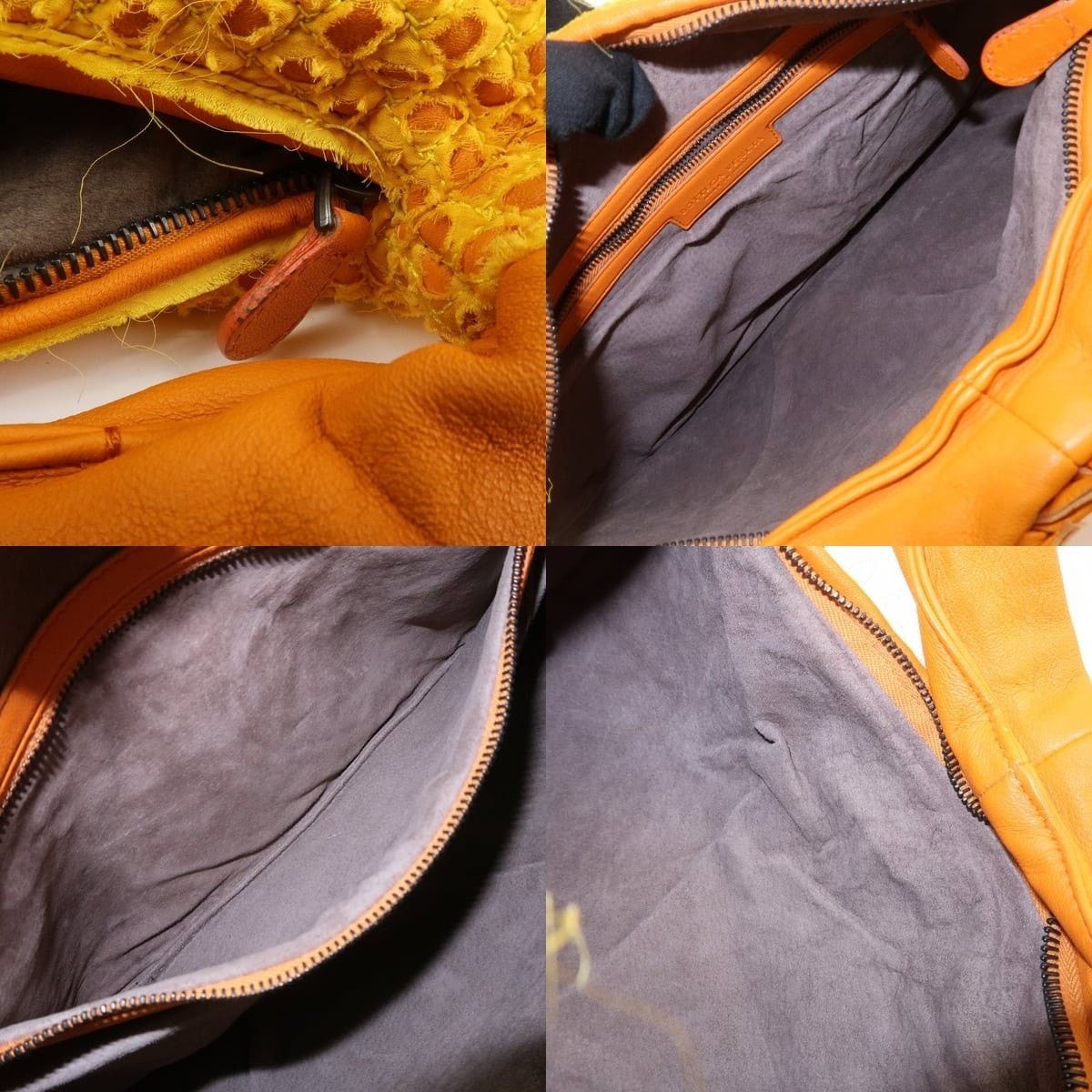 Bottega Veneta Bottega Veneta Hobo Cotton Shoulder Bag Yellow Size ONE SIZE - 7 Thumbnail