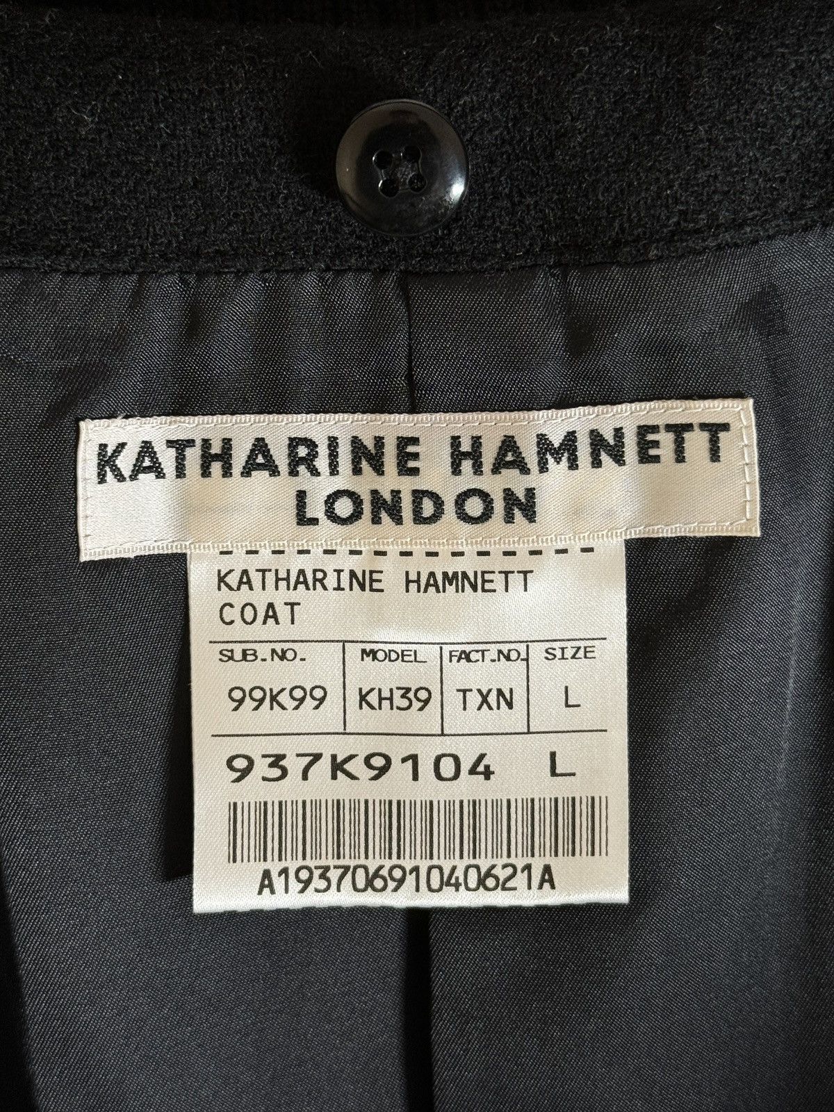 Katharine Hamnett London 1990s Heavy Wool Military Coat Size US M / EU 48-50 / 2 - 7 Thumbnail