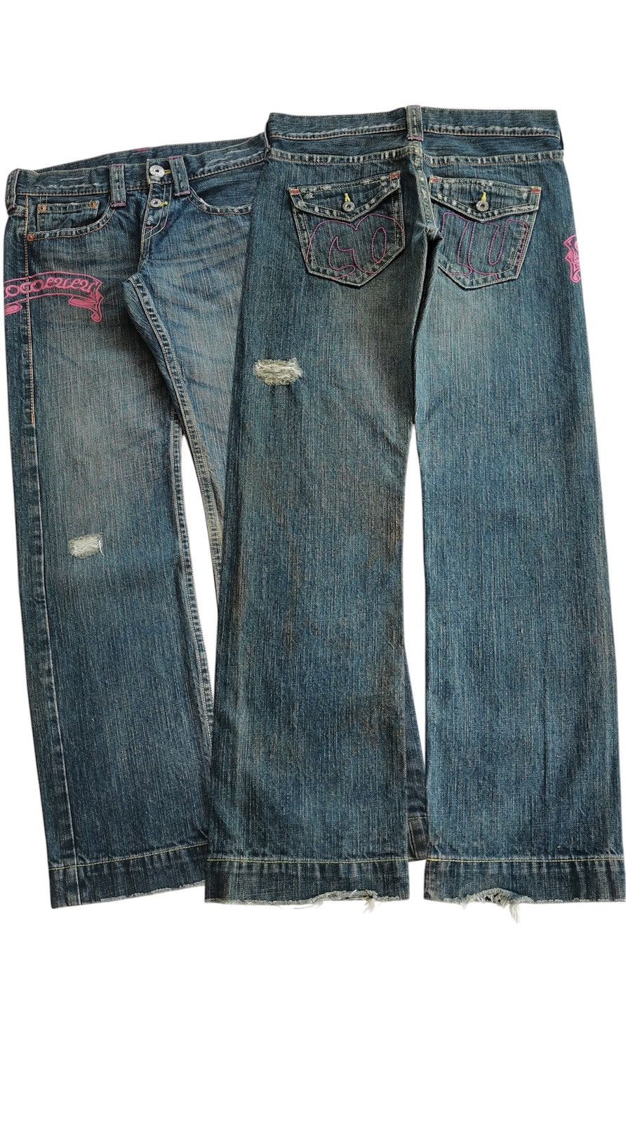 Japanese Brand Cocolulu Japan Print Stitching Denim Jeans Size US 30 / EU 46 - 1 Thumbnail