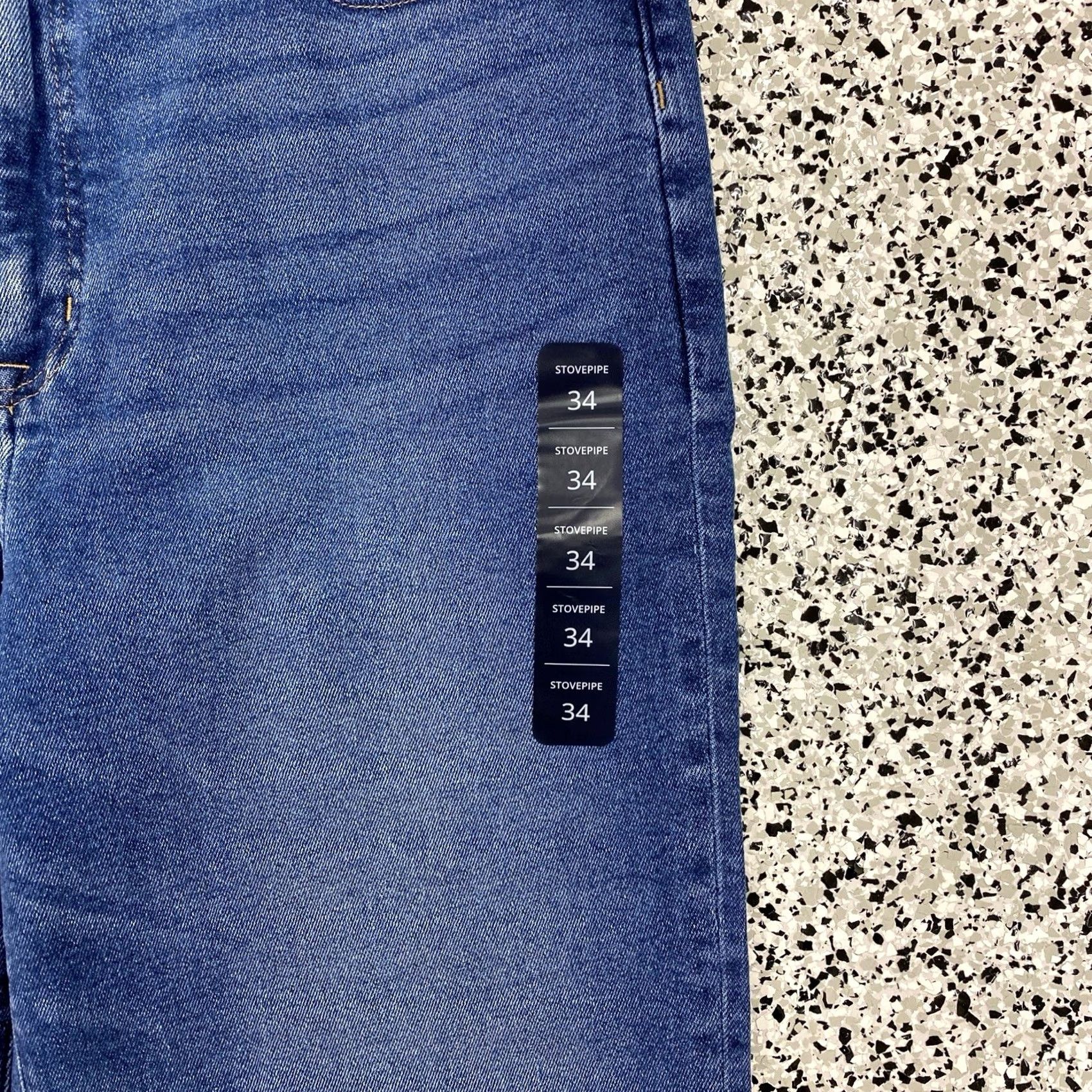 J.Crew J.CREW Jeans Stovepipe Straight Stretch 34 New With Tags Blue 5-Pocket Womens Inseam 28 NY? Size 24" / US 00 / IT 34 - 3 Thumbnail