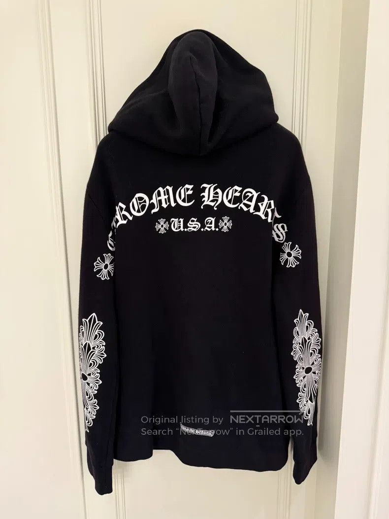Chrome Hearts CHROME HEARTS Size XL Vine arm USA Sanskrit black zipper ho Size US XL / EU 56 / 4 - 5 Thumbnail