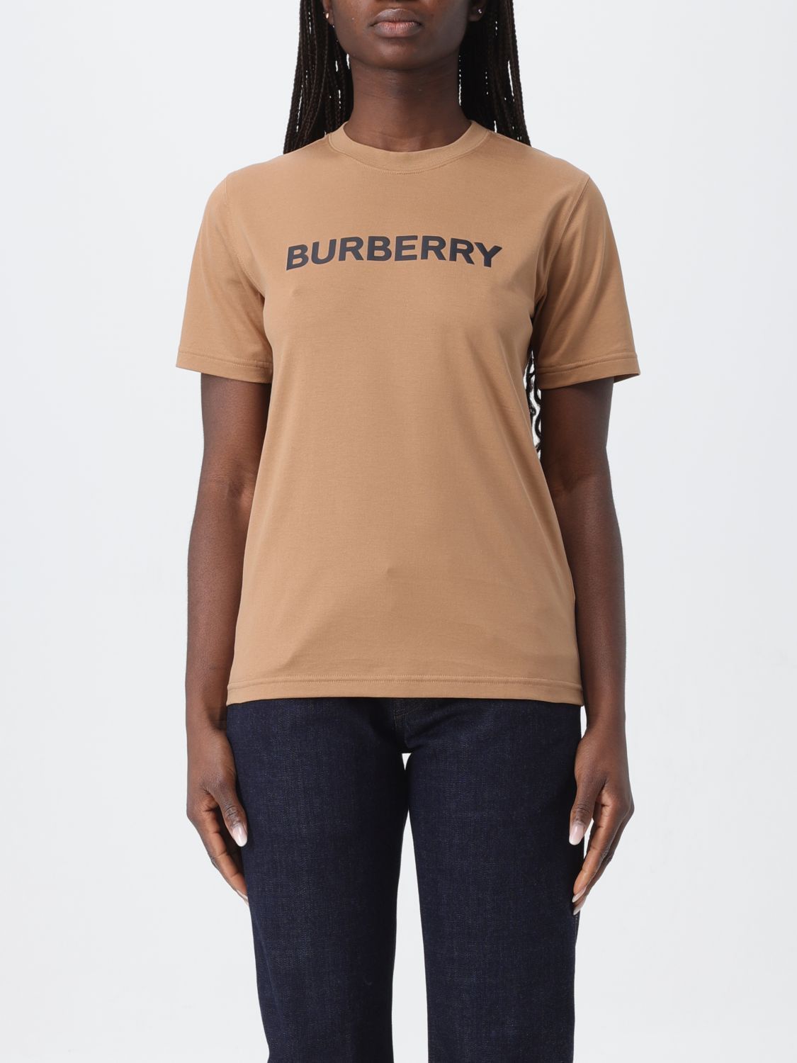 image of Burberry T-Shirt Woman Brown, Women's (Size Large)