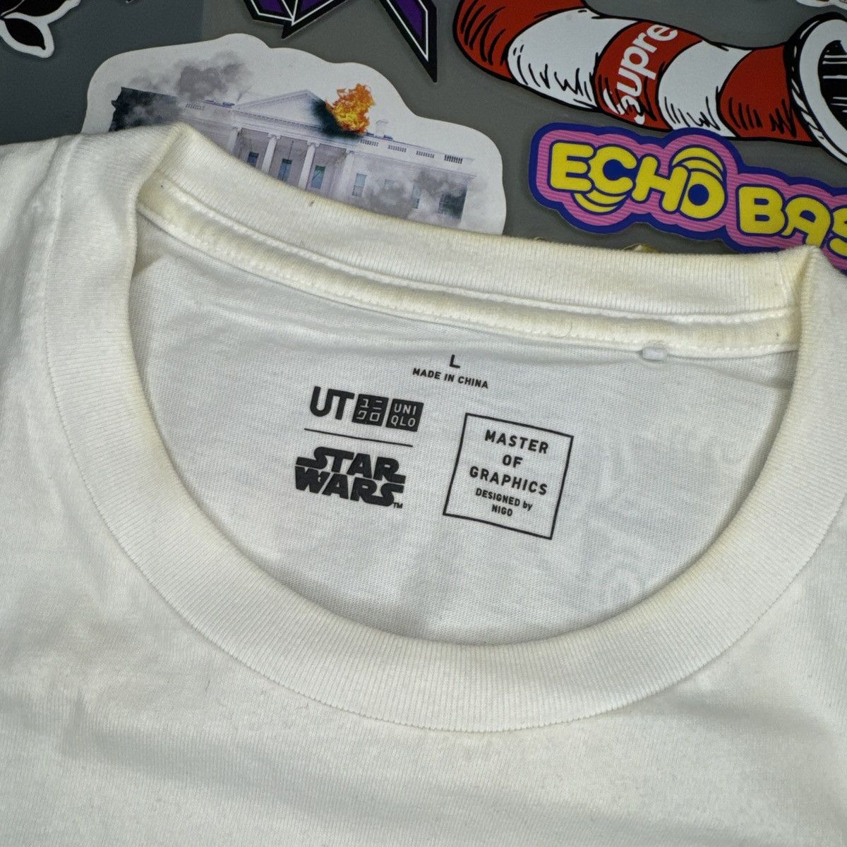 Nigo × Star Wars × Uniqlo Uniqlo Star Wars Greedo T Shirt Large White Nigo Size US L / EU 52-54 / 3 - 4 Thumbnail