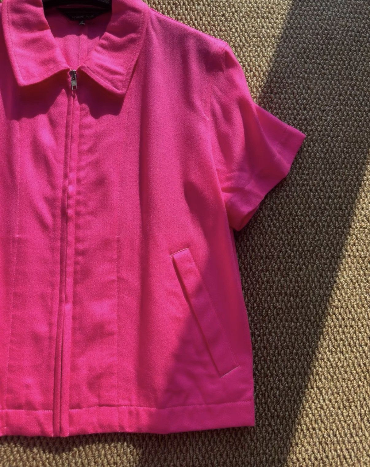 Comme des Garcons Homme Plus Comme des Garçons Homme Plus Runway Neon Pink Zip Shirt K23 Size S / US 4 / IT 40 - 3 Thumbnail