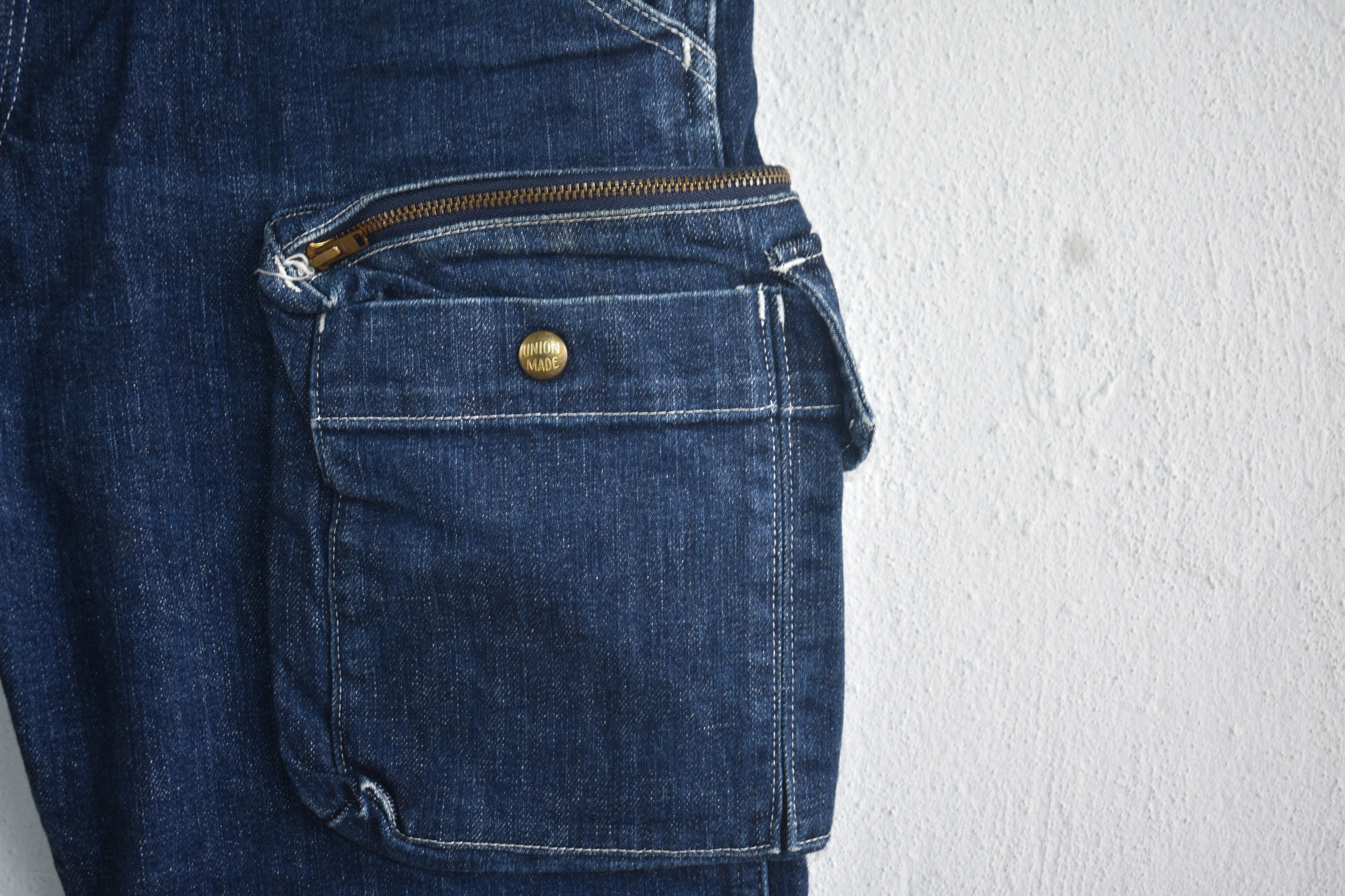 Japanese Brand × Vintage Union Made Cargo Jeans Big Pocket Rare! W34 Size US 34 / EU 50 - 5 Thumbnail