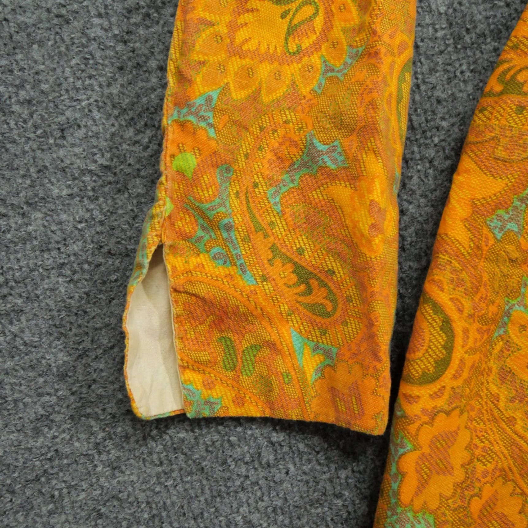 Vintage VINTAGE Handmade Dress Womens Yellow Orange Paisley Long High Low Hippie 60s 70s Sundress Small Regular Women's Size S / US 4 / IT 40 - 5 Thumbnail