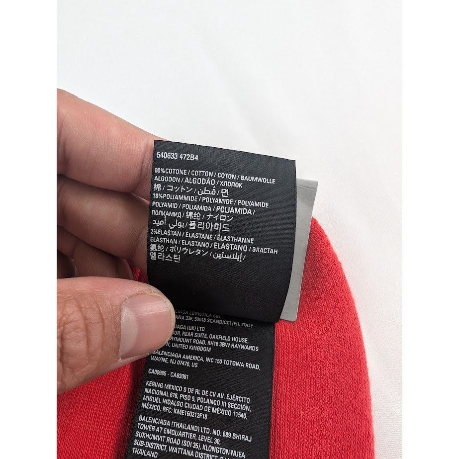Balenciaga o1rshd1 Size : L / Tennis Socks in Red Size ONE SIZE - 6 Thumbnail