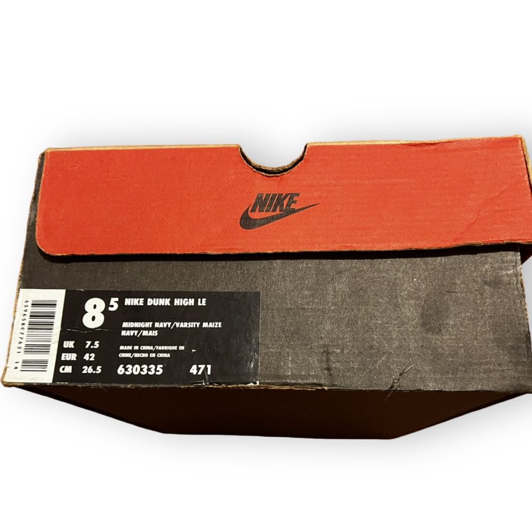 Nike Dunk High 1999 LE Midnight Navy | Varsity Maize Size US 8.5 / EU 41-42 - 7 Thumbnail