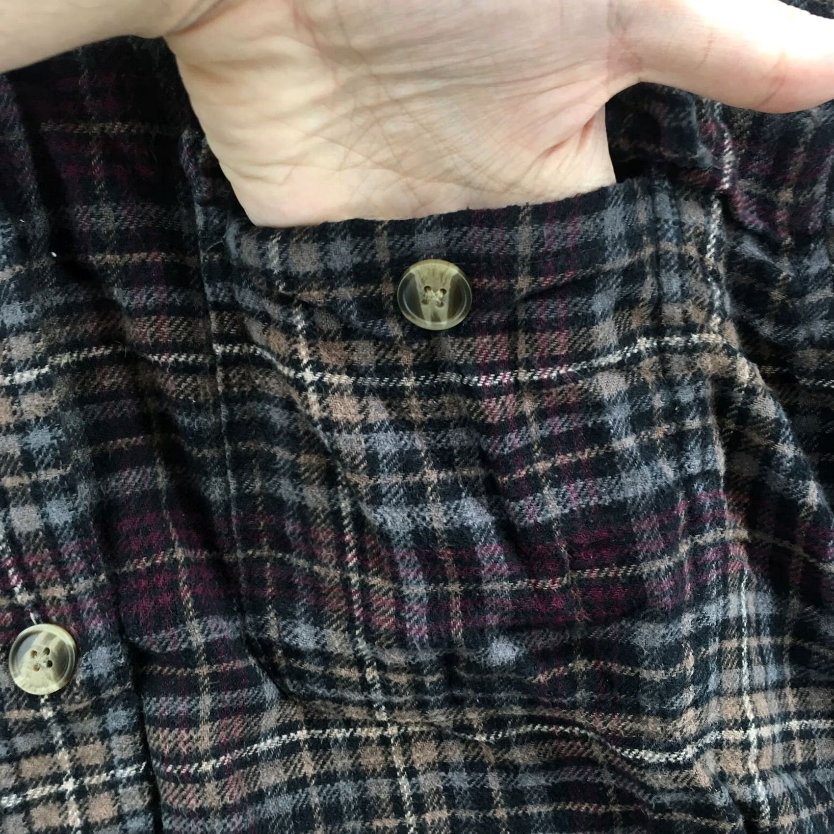 American Eagle Outfitters American Eagle Outfitters Shirt Womens Medium Button-Up Collared Multicolor Long Sleeve Casual Plaid Size M / US 6-8 / IT 42-44 - 7 Thumbnail