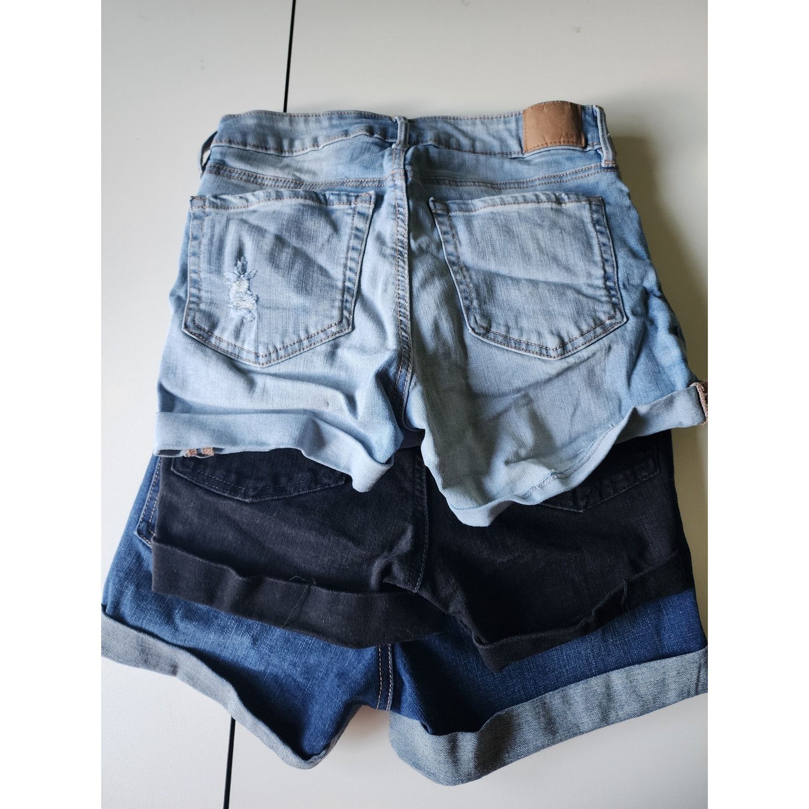 Aeropostale Set of 3 Aeropostale High Rise Midi Shorts Junior 2 Size 26" / US 2 / IT 38 - 2 Thumbnail
