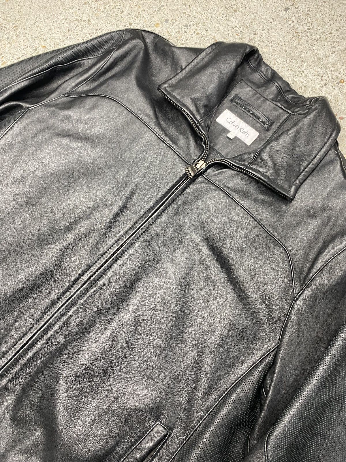 Calvin Klein Calvin klein black leather jacket luxury Size US L / EU 52-54 / 3 - 12 Thumbnail