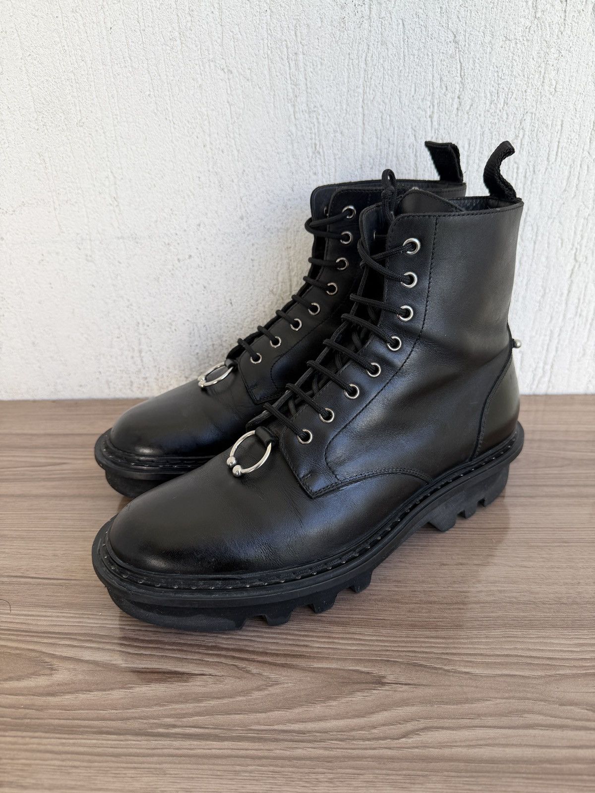 Neil Barrett Fw15 pierced punk boot like Balenciaga strike boots Size US 9 / EU 42 - 1 Thumbnail