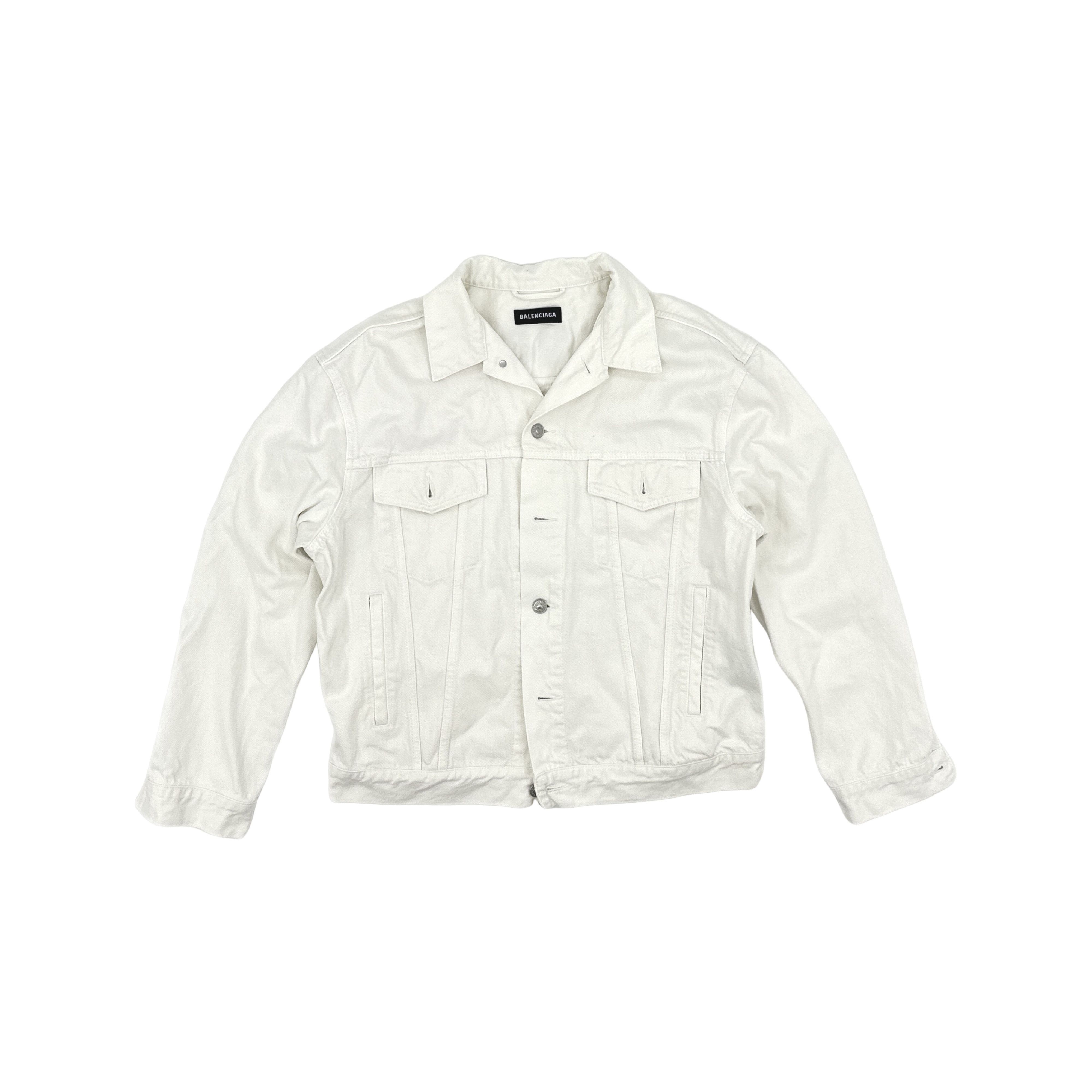 Balenciaga Balenciaga Back Logo Denim Jacket 44 Size US S / EU 44-46 / 1 - 1 Thumbnail