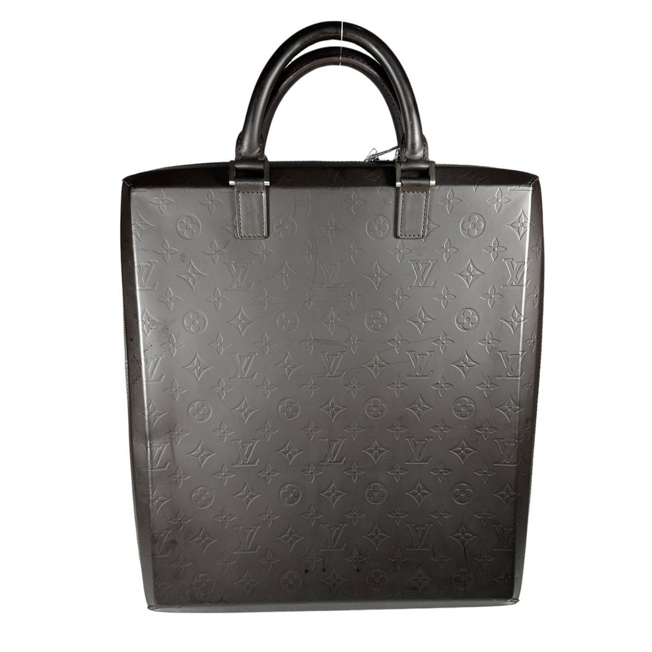 Louis Vuitton LOUIS VUITTON Monogram Glace Leather Elvin Cafe Tote Brown Size ONE SIZE - 9 Thumbnail