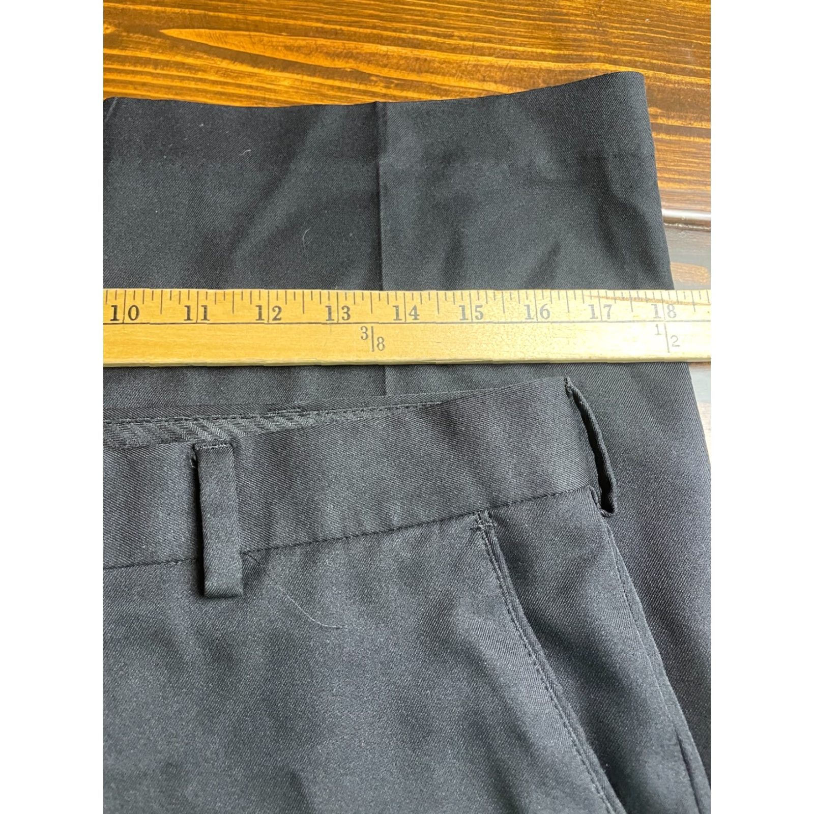 Izod IZOD Pants Women, Dress Pants, Medium, Black, Pull-On, Wide Leg, Pockets, Regular, 32 in Inseam Size 32" / US 10 / IT 46 - 6 Thumbnail