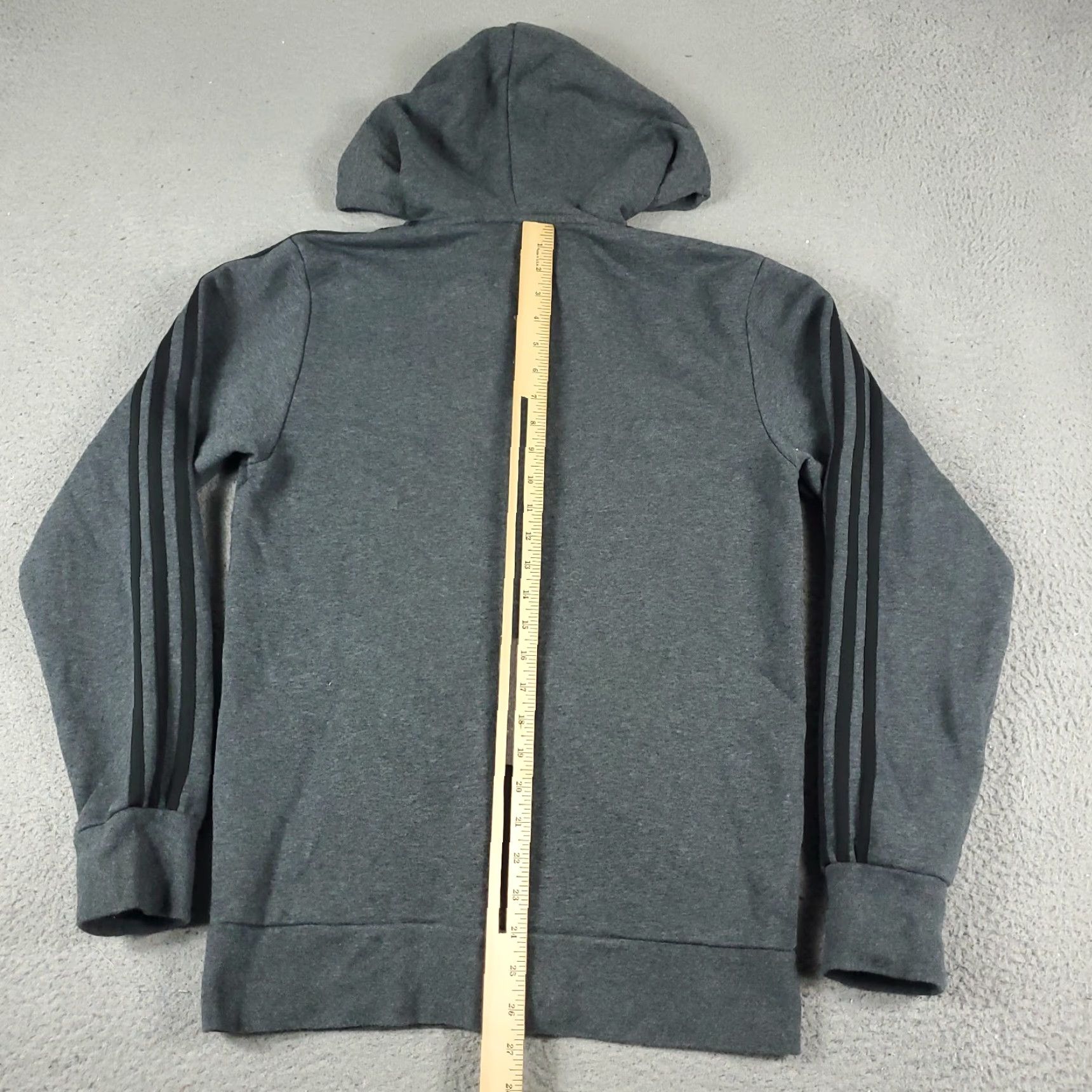 Adidas Adidas Mens Hoodie Full Zip Sweatshirt Gray Size Small Mock Neck Zip Pocket Logo Knit Polyester Cotton Blend Long Sleeve Size US S / EU 44-46 / 1 - 6 Thumbnail