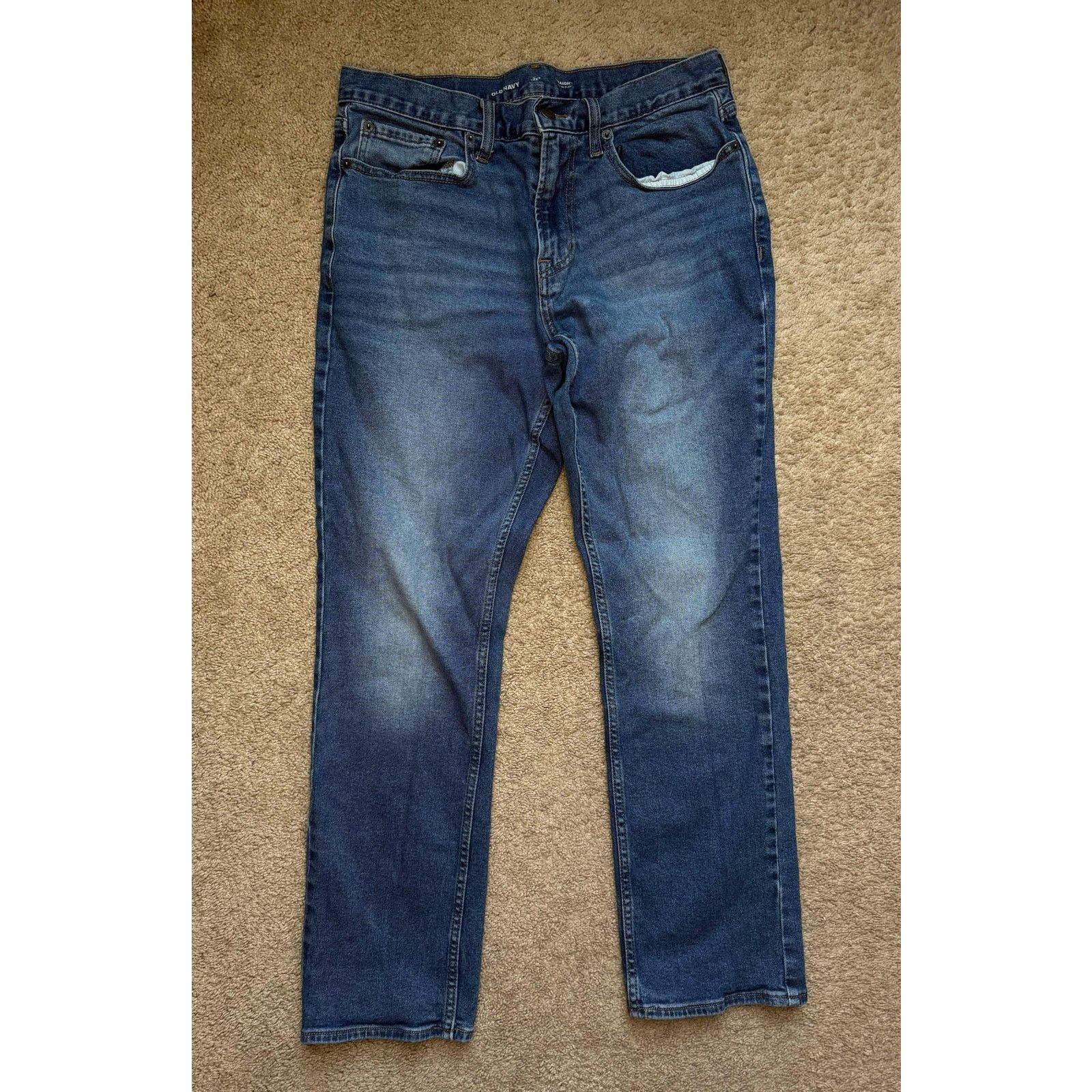Old Navy Old Navy Built-In Flex Straight Jeans *LOT OF 2* Blue 32/30 Size US 32 / EU 48 - 2 Thumbnail