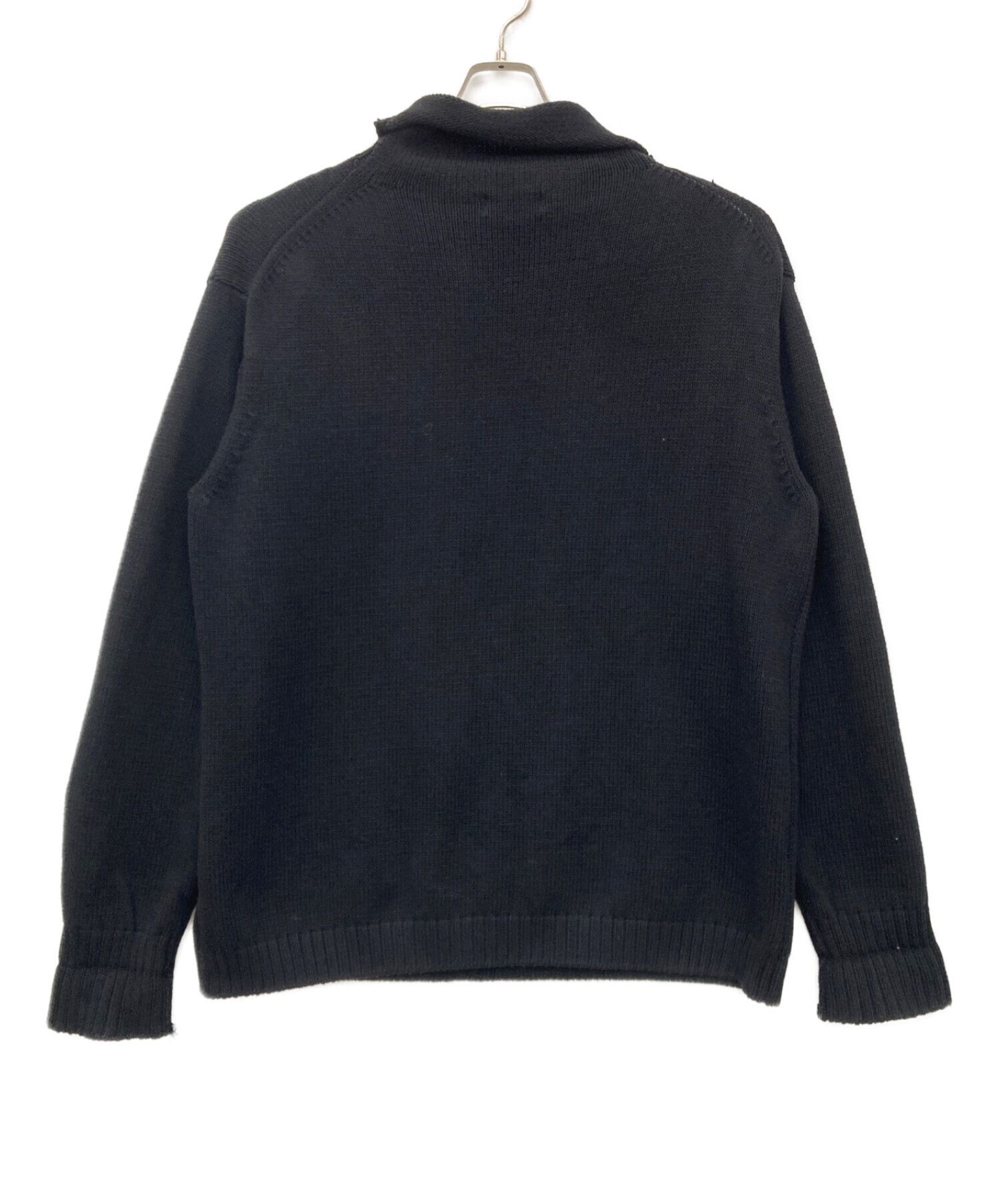 Yohji Yamamoto Yohji Yamamoto High Neck Pullover Knit Black 3 Size US L / EU 52-54 / 3 - 2 Thumbnail