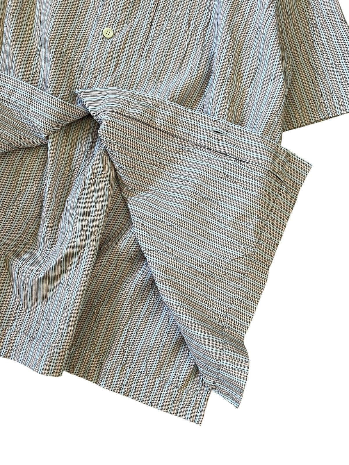 Issey Miyake Issey Miyake Main Line Wrinkle Processed Stripe Button Shirt Size US XL / EU 56 / 4 - 17 Thumbnail
