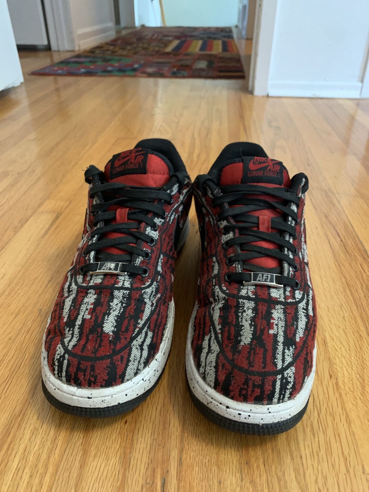 Nike Nike Lunar Force One Jacquard Gym Red-US9.5 Size US 9.5 / EU 42-43 - 3 Thumbnail