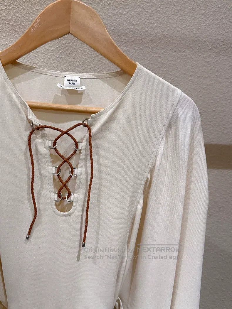 Hermes Hermes Design Belted Waist Wrap Top Size XS / US 0-2 / IT 36-38 - 3 Thumbnail