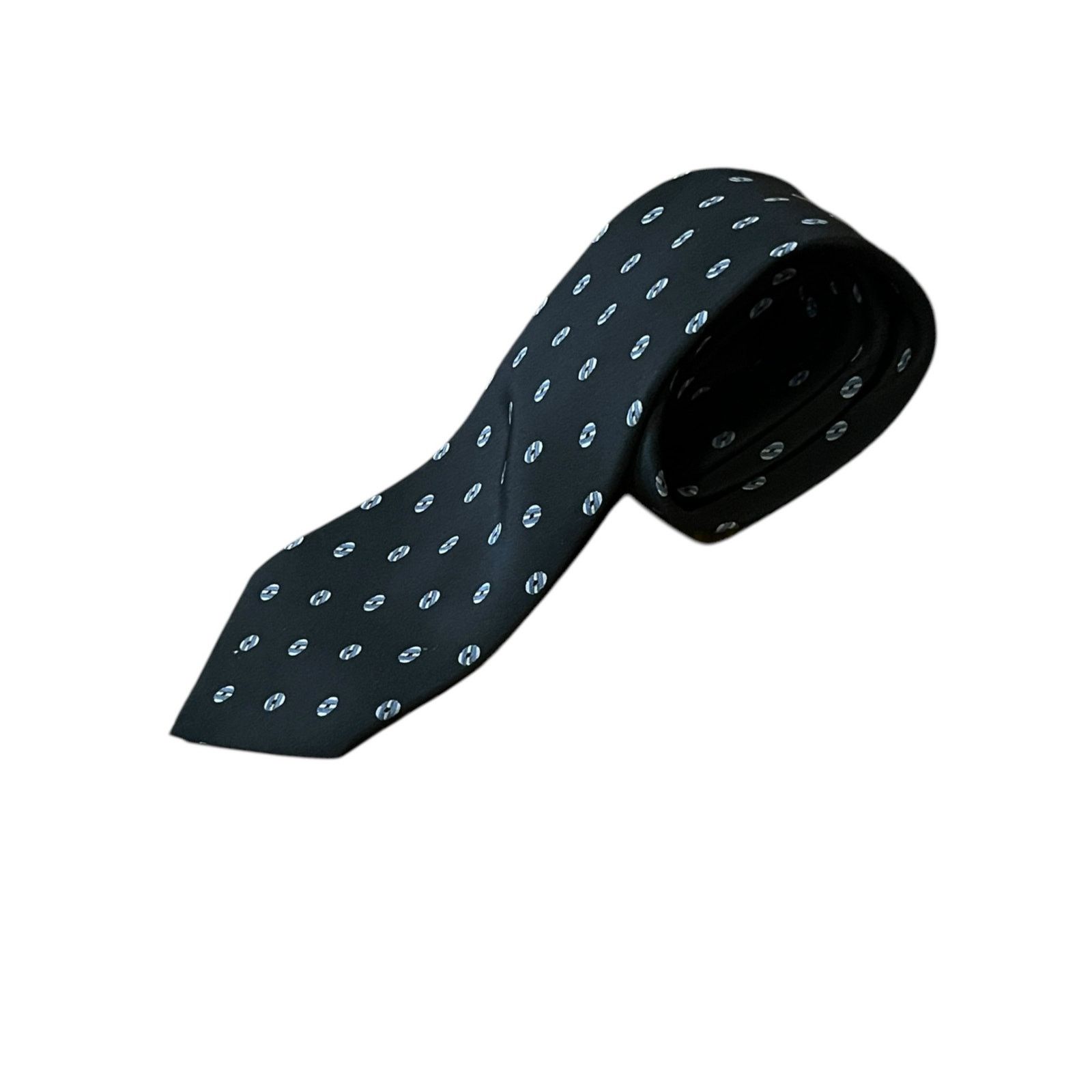 Brioni Brioni Handmade Italy Dark Blue silk tie Geometric Pattern Size ONE SIZE - 2 Thumbnail