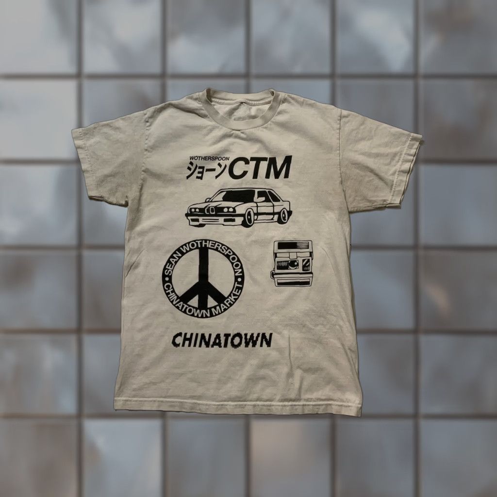 Vintage VINTAGE Chinatown Market CTM X Sean Wotherspoon Peace SW White Crew S/S T-Shirt M Mens Shirt White Peace 90s? Size US M / EU 48-50 / 2 - 1 Thumbnail