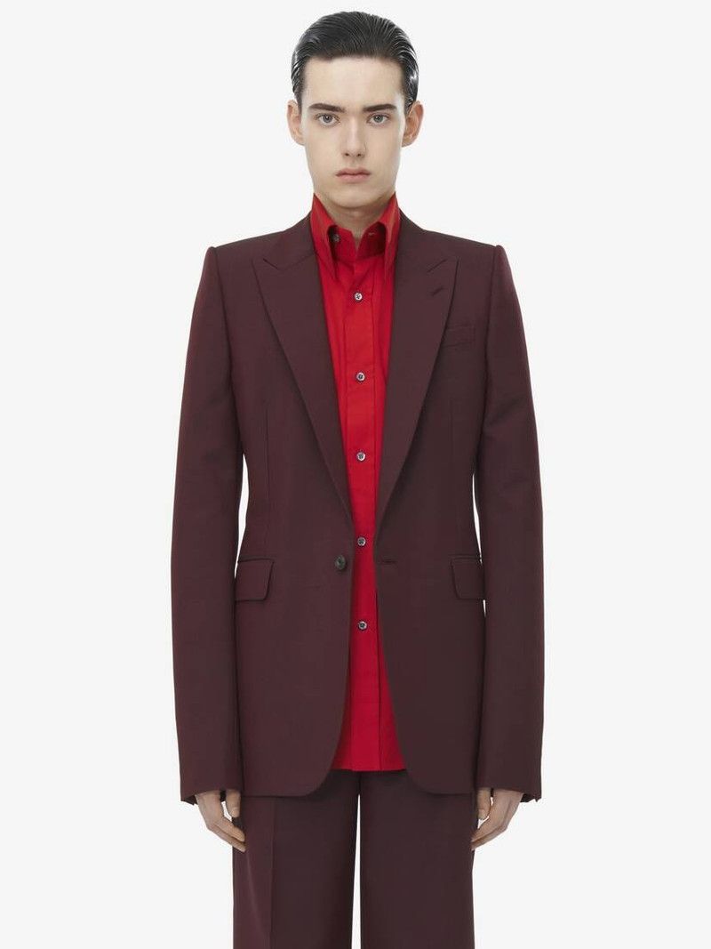 Alexander McQueen o1srvl11e0226 Stacked Shoulder Single-Breasted Jacket Size US L / EU 52-54 / 3 - 2 Thumbnail