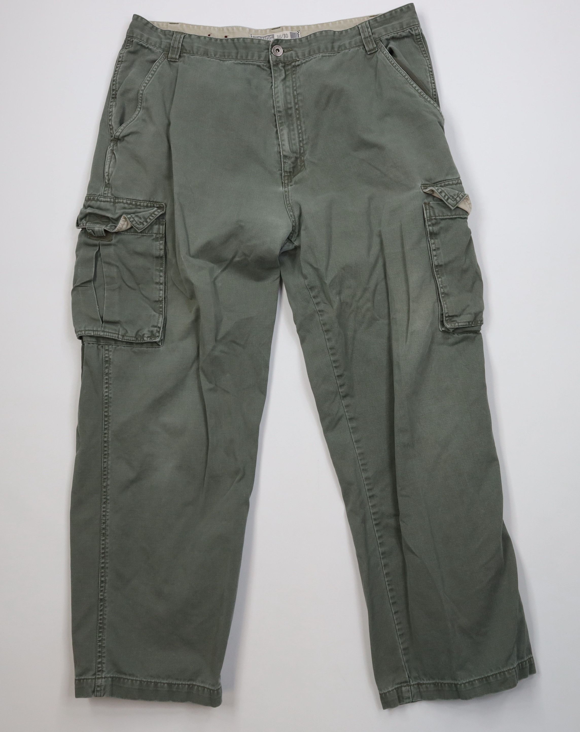 Vintage Vintage 90s Y2K Streetwear Baggy Wide Leg Cargo Pants Green Size US 36 / EU 52 - 1 Thumbnail