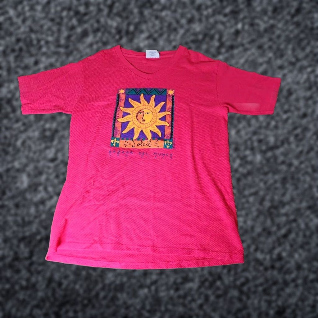 Vintage VINTAGE 90s icantoo Graphic Tee San Diego State Historic Park Baazar Del Mundo T Shirt Pink Mens M Size US M / EU 48-50 / 2 - 1 Thumbnail