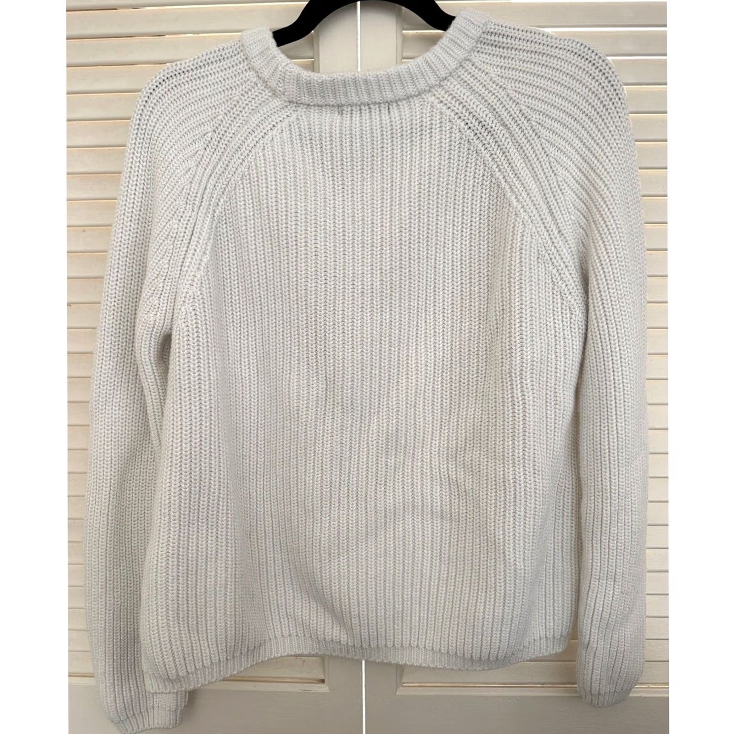 Quince Quince White Sweater Knit Chunky Boatneck Medium Office Classic Minimalistic Pullover Women M Regular Size M / US 6-8 / IT 42-44 - 2 Thumbnail