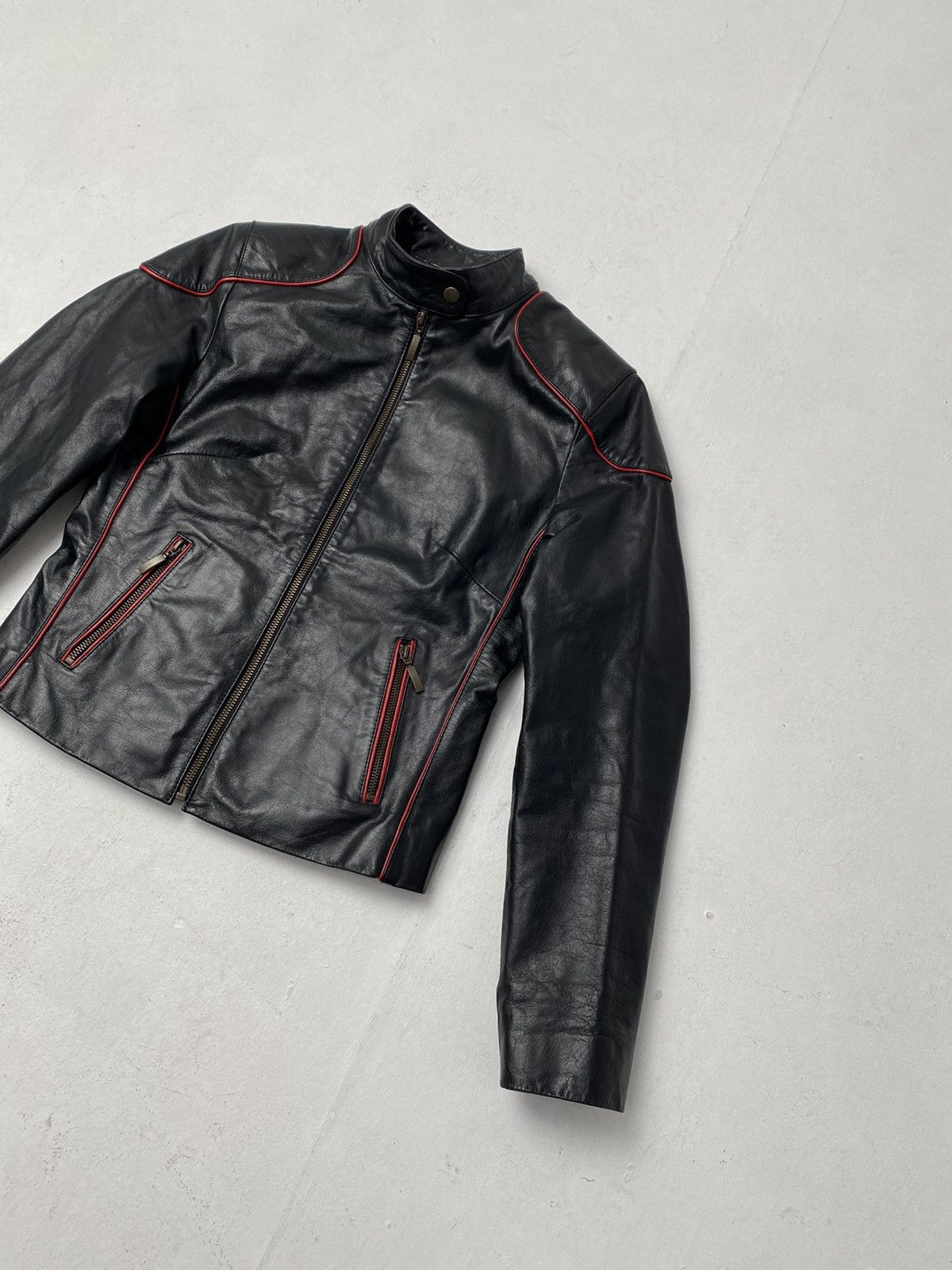 Other Vintage leather jacket SOFT GLASS racing style Size S / US 4 / IT 40 - 4 Thumbnail