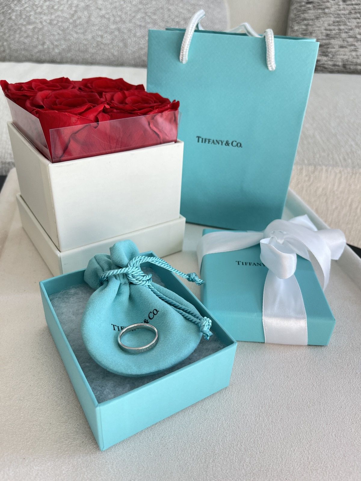 Tiffany & Co. ️ Tiffany & Co. Flat Band Ring in Platinum 6.75 NEW $1500 Size ONE SIZE - 8 Thumbnail