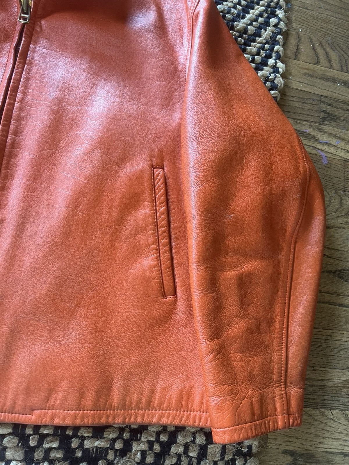 Yohji Yamamoto Yohji Yamamoto Pour Homme AW91 Red/Orange Leather Jacket Size US S / EU 44-46 / 1 - 4 Thumbnail