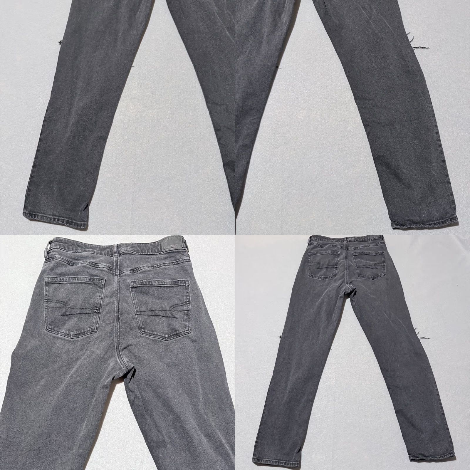 American Eagle Outfitters American Eagle Skinny Jeans Women Gray Denim Distress Stretch - 8 Long Size 30" / US 8 / IT 44 - 9 Thumbnail