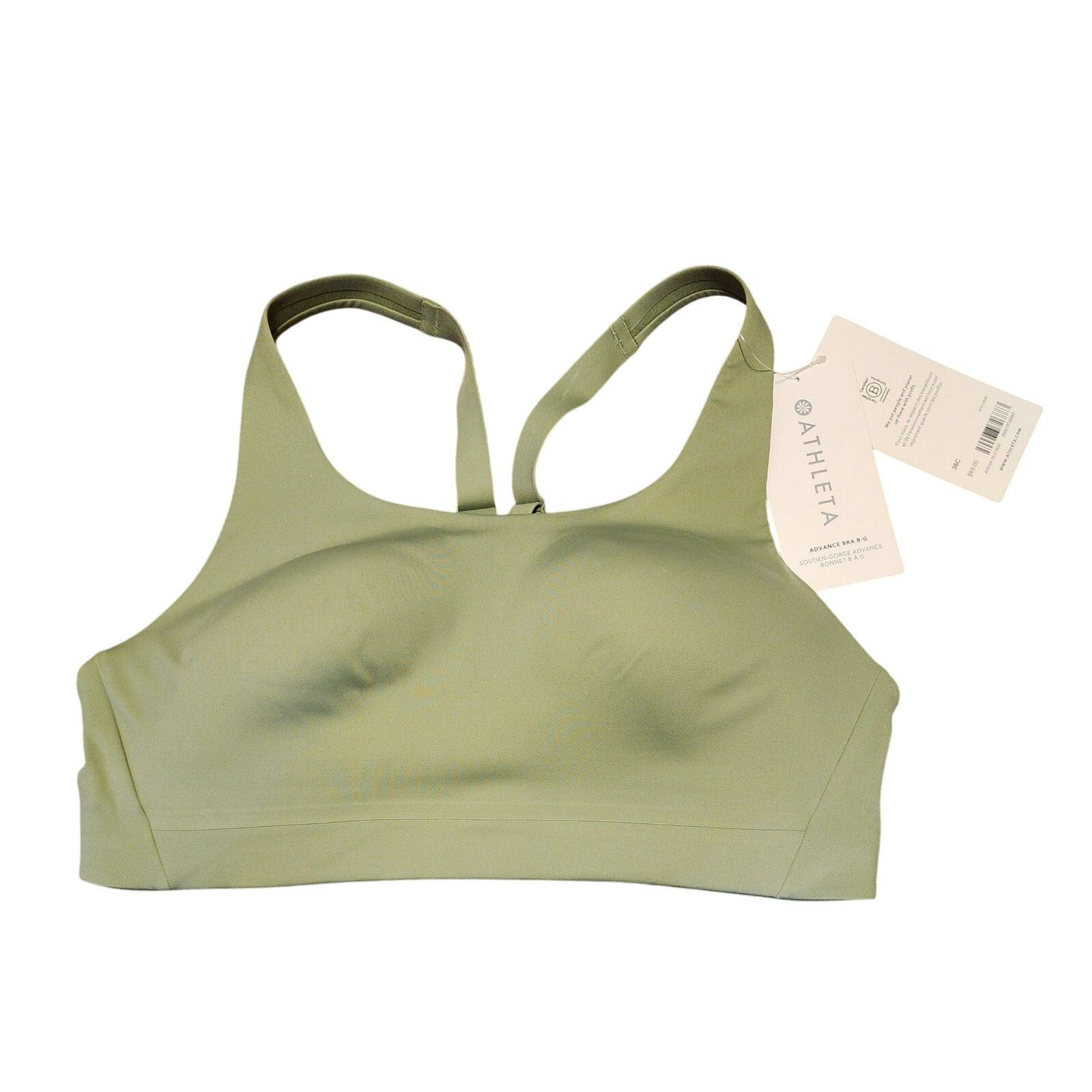 NWT Athleta Advance Sports Bra IN Eucalyptus Green Size 36C