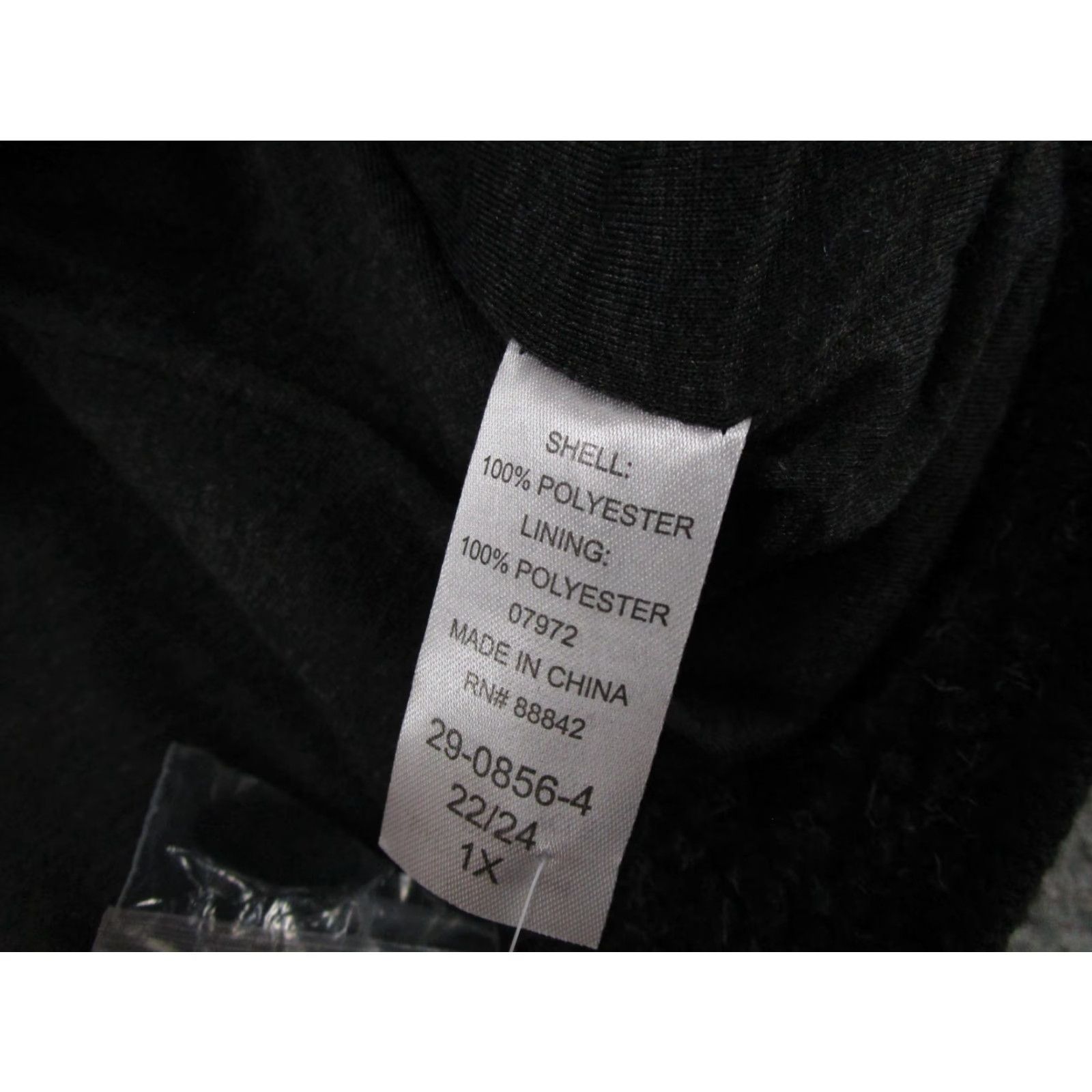 Vintage Woman Within Jacket 1X Black Berber Sherpa Fleece Teddy Bear Coat Plus Size Womens Size XL / US 12-14 / IT 48-50 - 3 Thumbnail