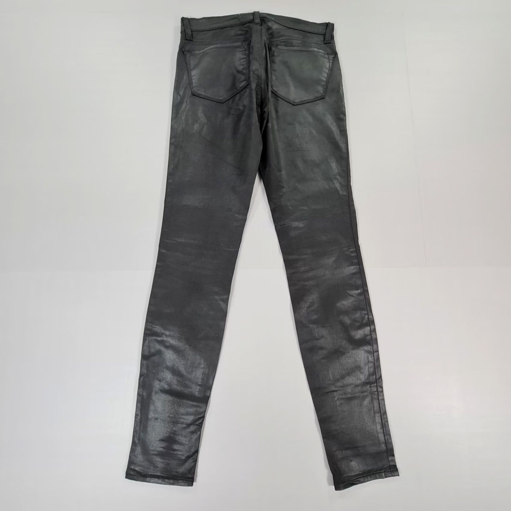 J Brand J Brand Jeans Leggings Black W25 L29 Coated Jeggings Stretch Low Rise 5-Pocket Womens Regular Jeans Size 42" / US 20 - 7 Thumbnail