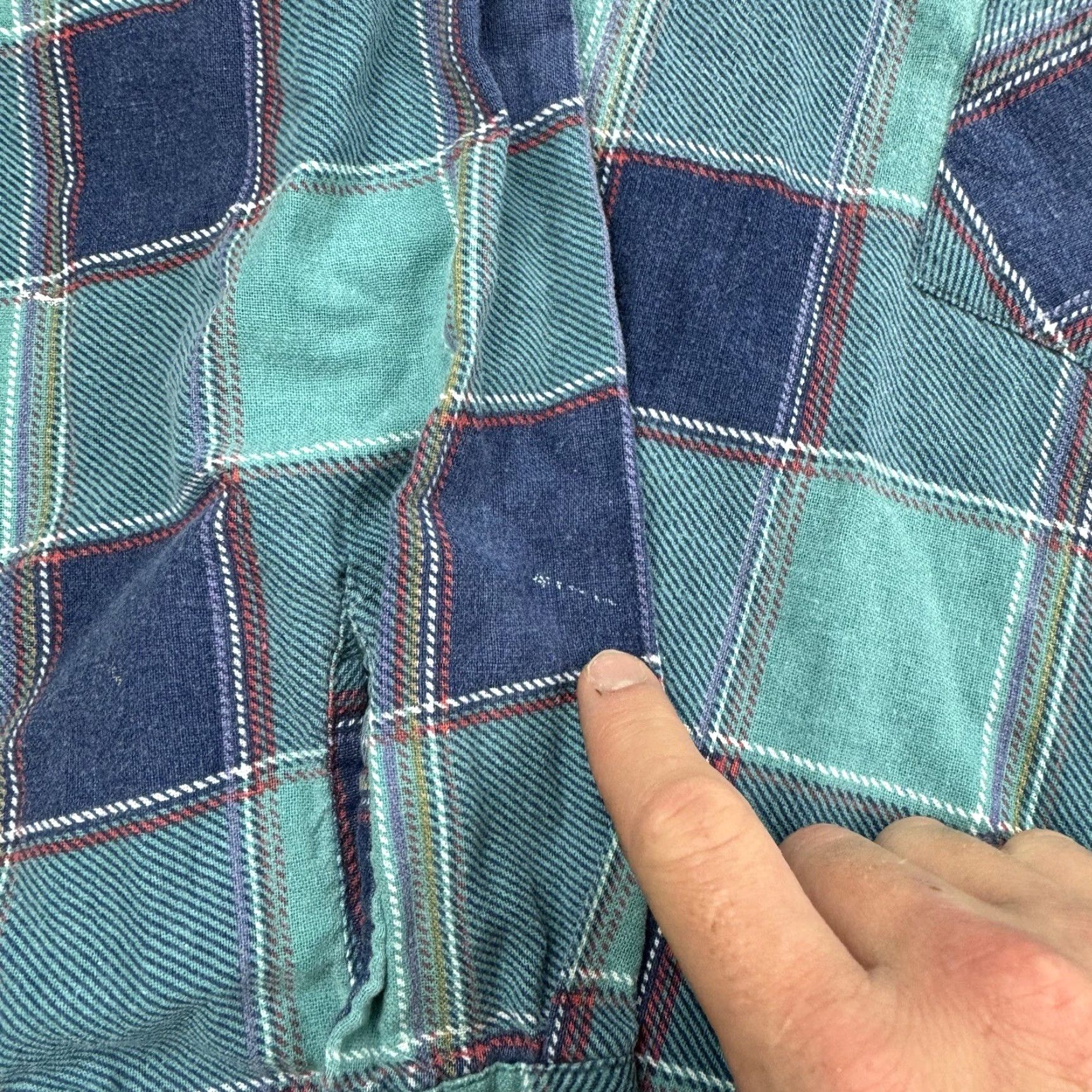 Vintage VINTAGE Woodland Flannel Shirt Adult 2XL Blue Plaid 90s Grunge Workwear Mens Size US XXL / EU 58 / 5 - 4 Thumbnail