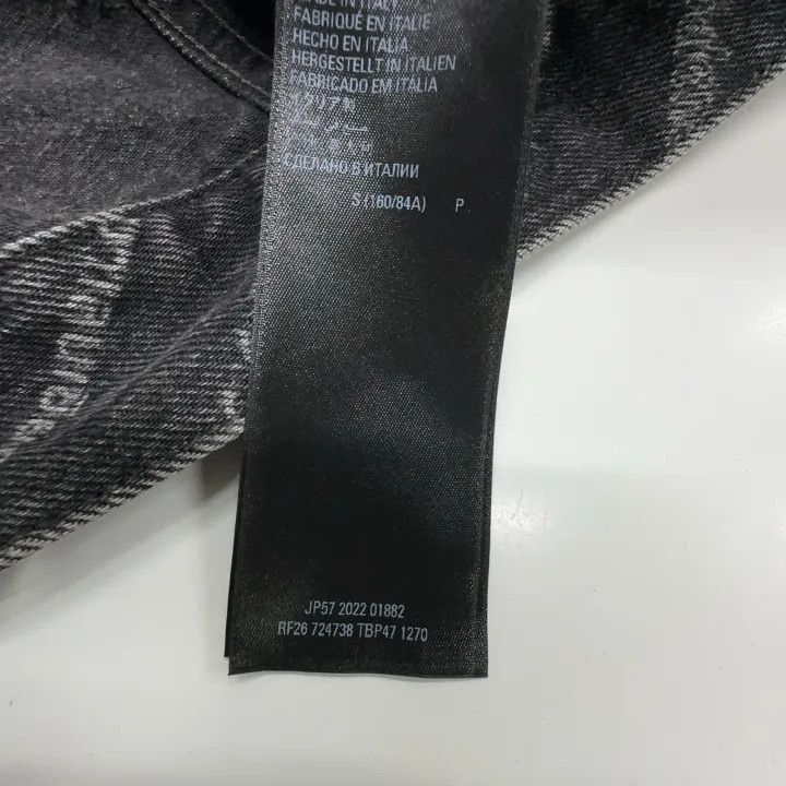 Balenciaga Balenciaga Black Logo Print Denim Jacket 0079-2507 Size US S / EU 44-46 / 1 - 5 Thumbnail