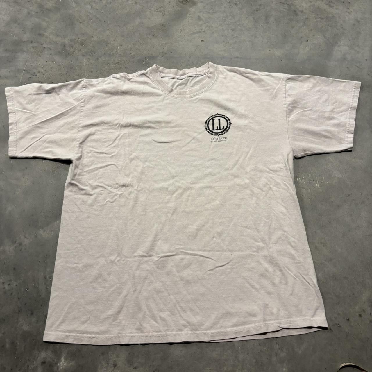 Japanese Brand × Vintage Crazy Vintage Y2K/2000s White Lake Lure Adventure Oudoors Graphic Tee! Size US XL / EU 56 / 4 - 2 Thumbnail