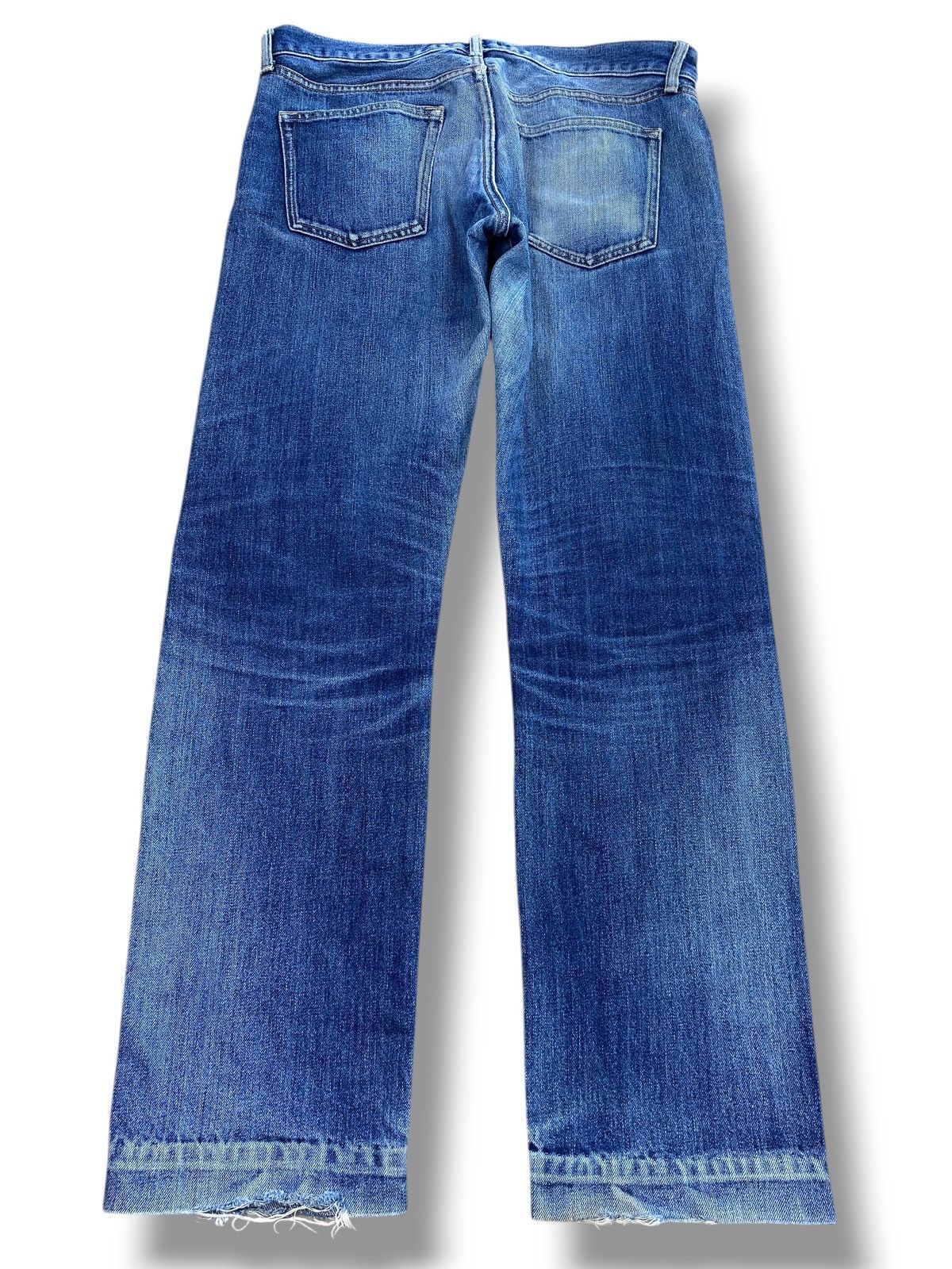 Uniqlo Uniqlo Selvedge Faded Wash Style Loose Jeans Size US 33 - 2 Thumbnail