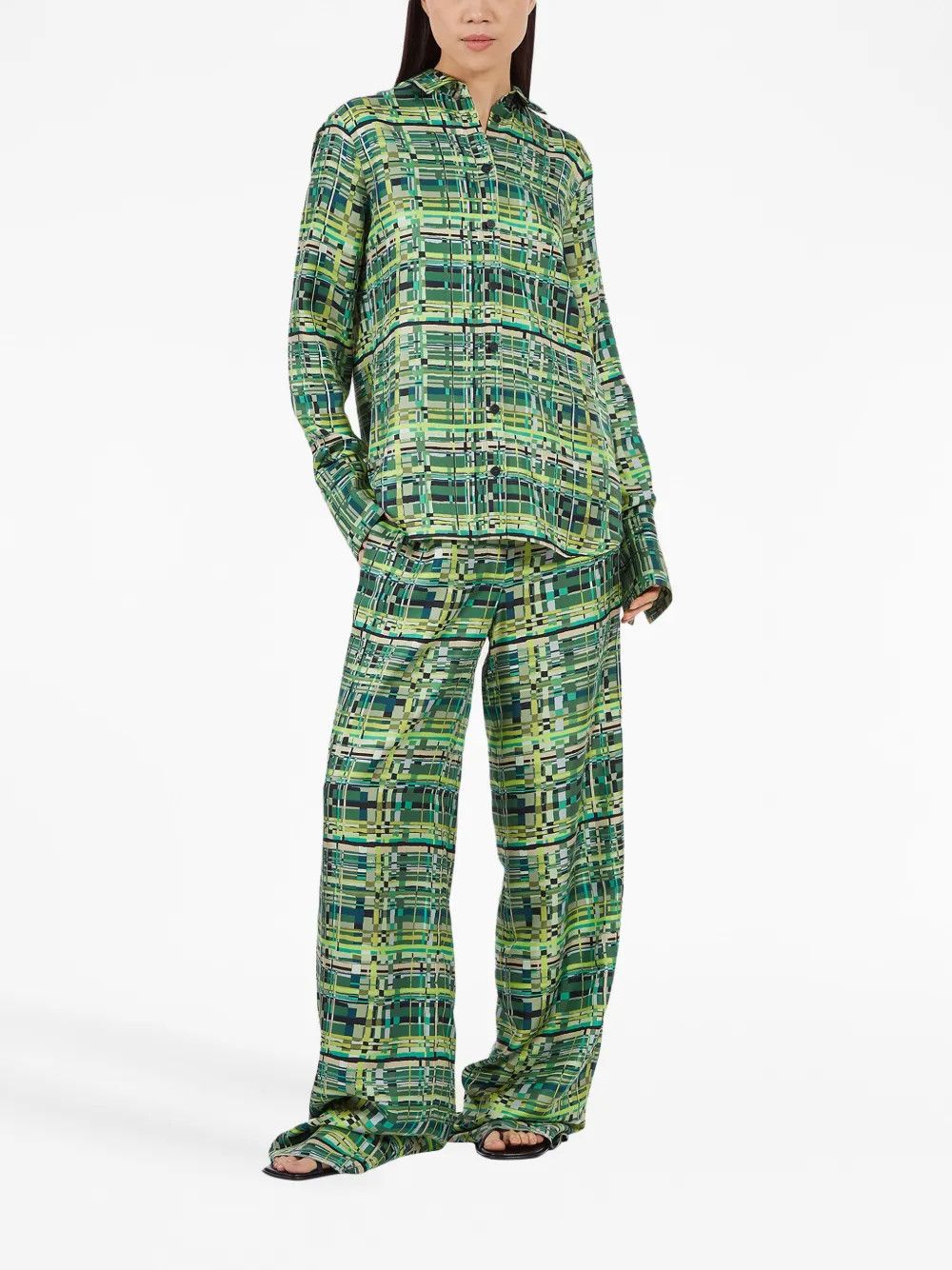Salvatore Ferragamo o1y0426 Patterned Shirt in Multicolor Size XS / US 0-2 / IT 36-38 - 2 Thumbnail