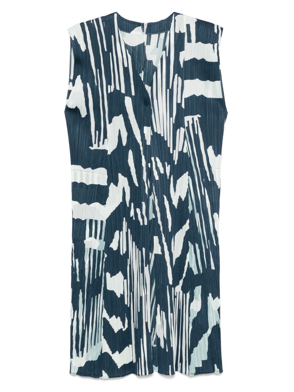 Pleats Please Issey Miyake PRINTED PLEATED VEST Size L / US 10 / IT 46 - 1 Thumbnail