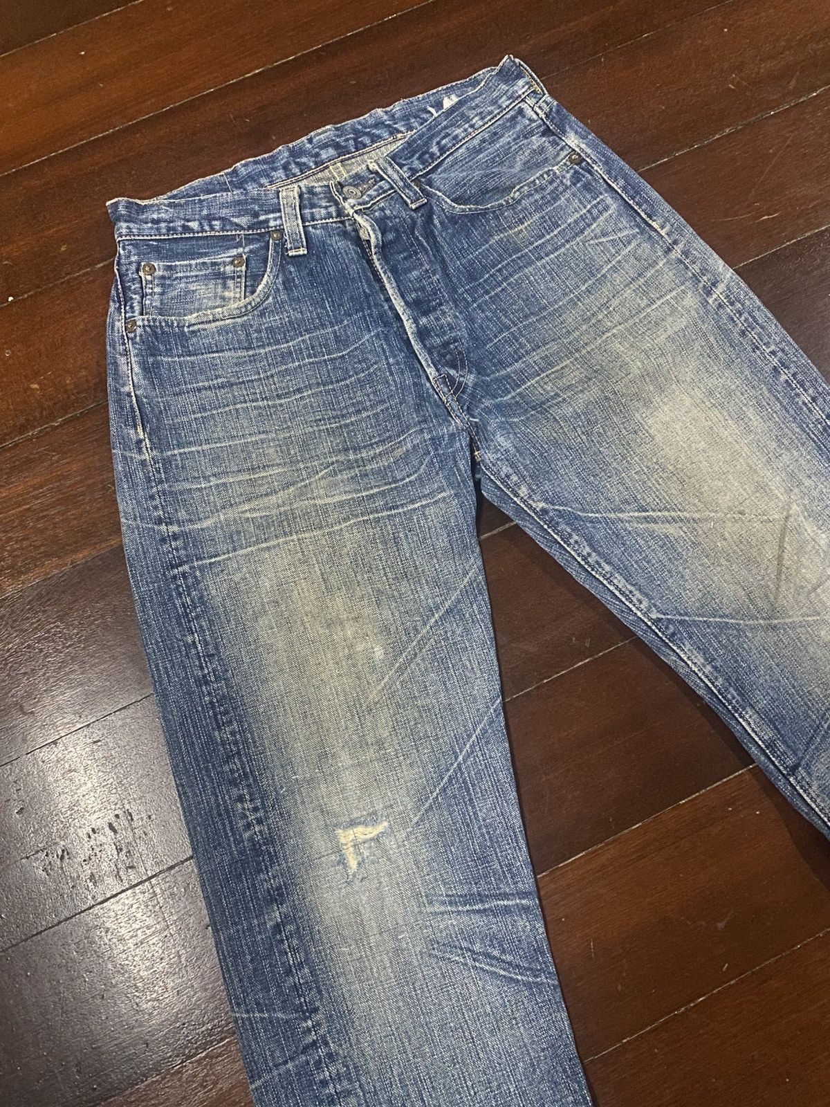 Sugar Cane Rare vintage SUGAR CANE OKINAWA JEAN distressed rework boro Size US 31 - 7 Thumbnail