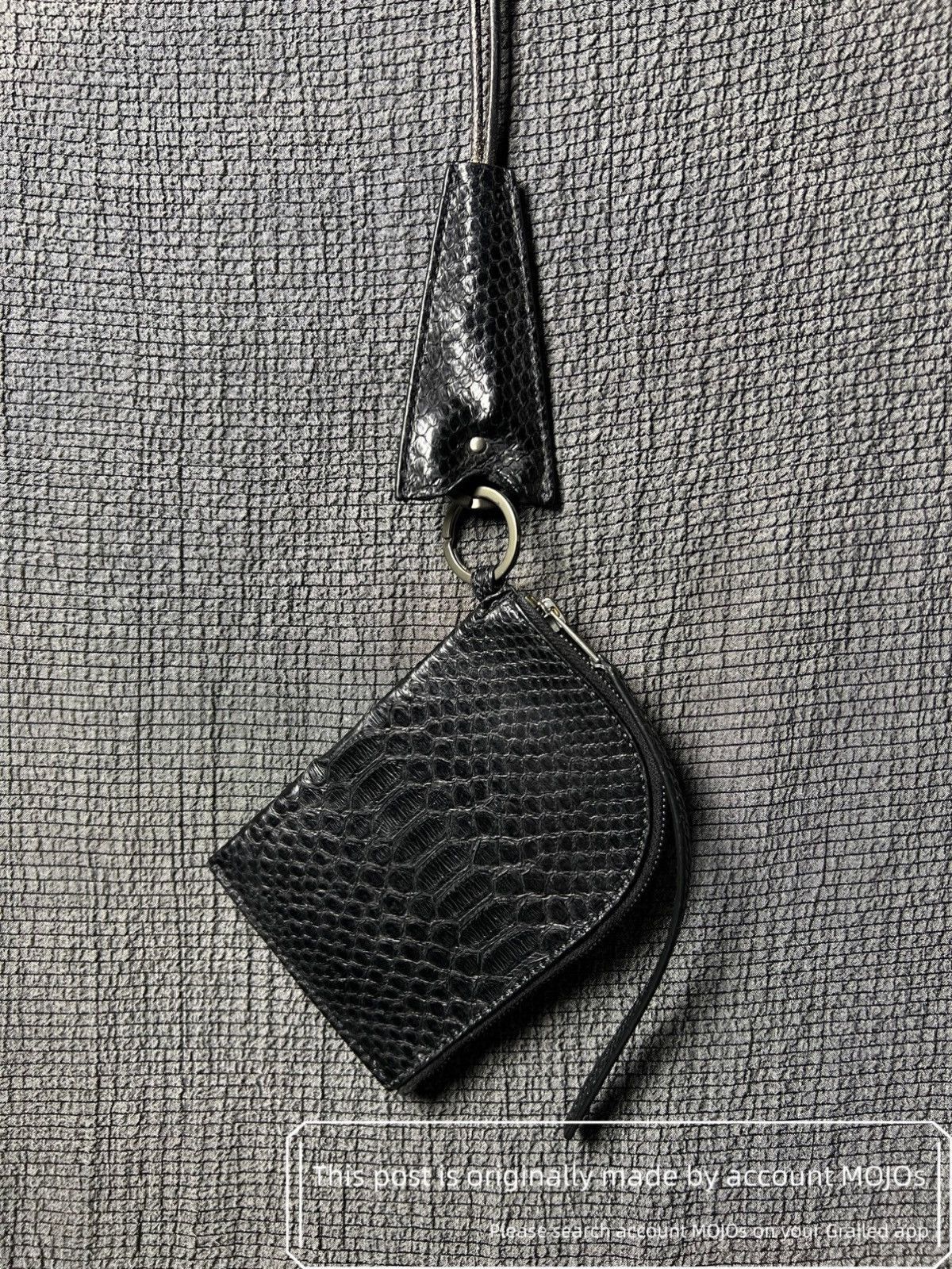 Rick Owens Rick Owens 13AW Snake Hide Necklace Wallet mojos0034 Size ONE SIZE - 1 Thumbnail